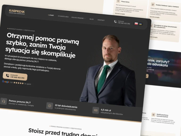 Strona www dla adwokata - Kasprzak