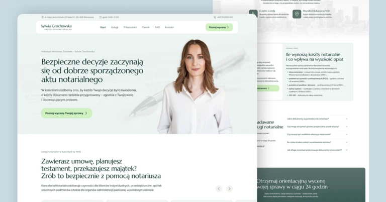 Strona www dla notariusza - strona dla prawnika