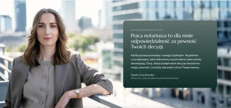 Projekt strony internetowej notariusz Sylwii Grochowskiej w Warszawie